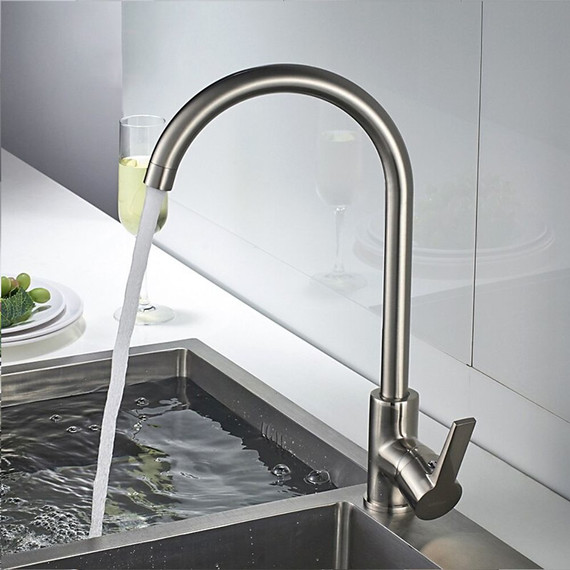 Смеситель для кухни Gerhans K14084A, сатин фото 2