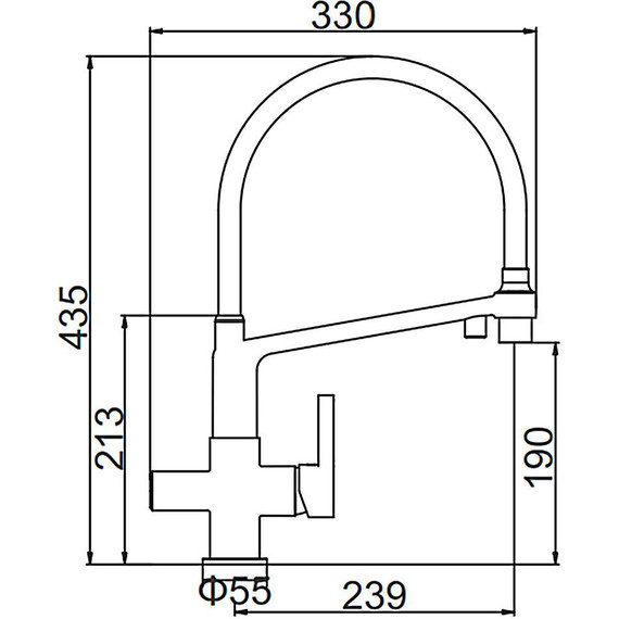 Смеситель для кухни Gerhans K14090B-2, черный фото 7