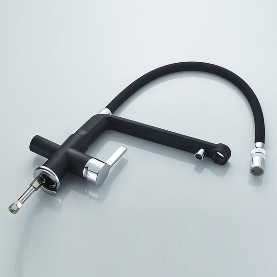 Смеситель для кухни Gerhans K14090B-2, черный фото 4