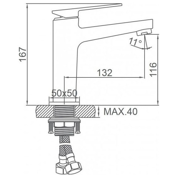 Смеситель для раковины Ledeme L1078 - 5 Смеситель для раковины Ledeme L1078 фото 5