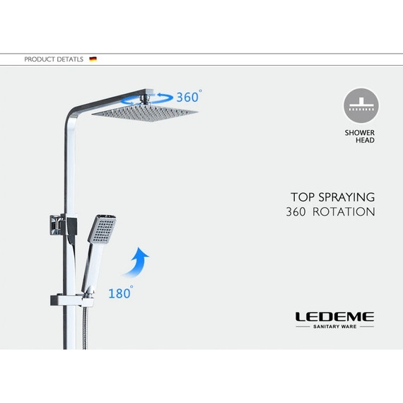 Душевая стойка Ledeme L2416 - 4 Душевая стойка Ledeme L2416 фото 4