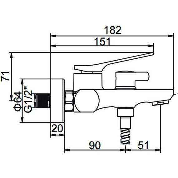Смеситель для ванны Ledeme L3275B, черный фото 5