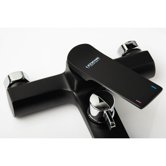 Смеситель для ванны Ledeme L3275B, черный фото 3