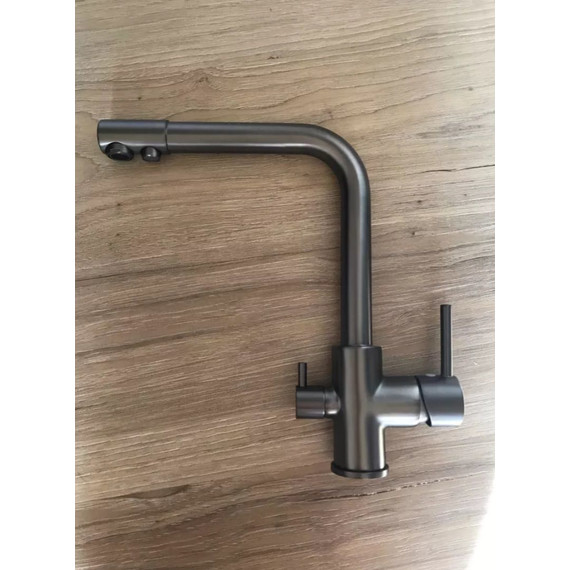 Смеситель для кухни Ledeme L4055U-3, темно-серый фото 2