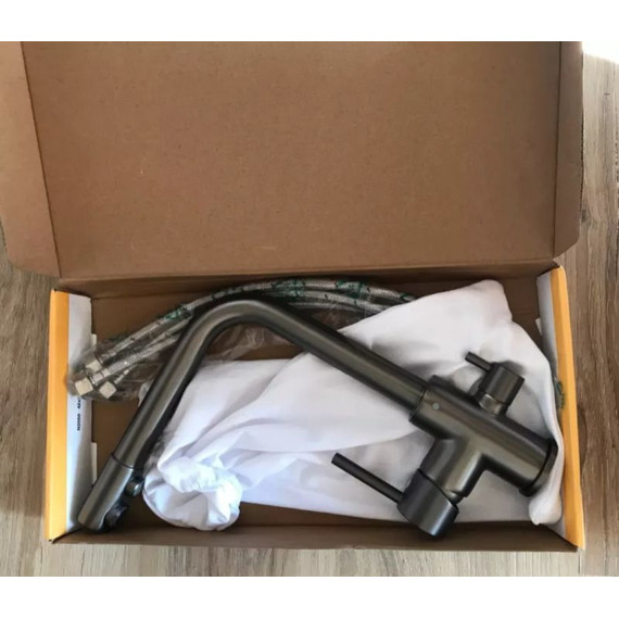 Смеситель для кухни Ledeme L4055U-3, темно-серый фото 5