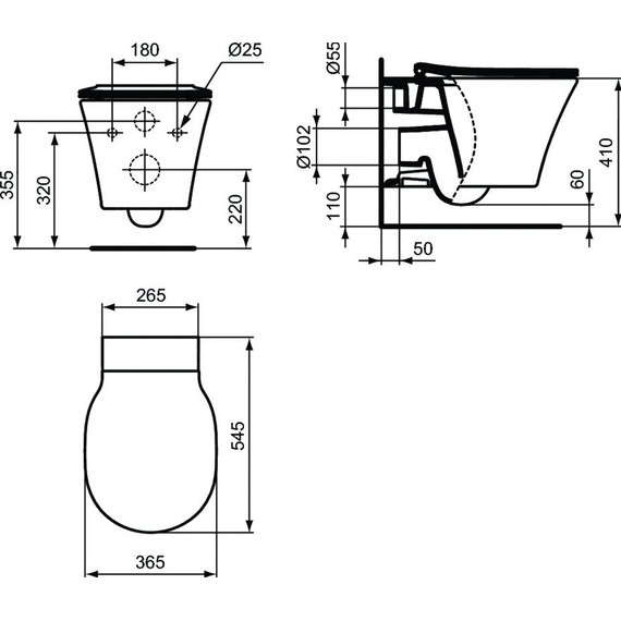 Унитаз подвесной Ideal Standard Connect Air Rimless K819501 с крышкой микролифт фото 9