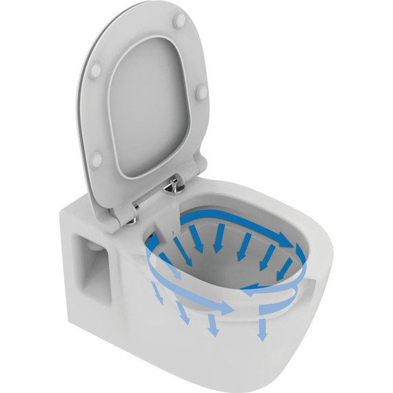 Унитаз подвесной Ideal Standard Connect Rimless E822301 с крышкой микролифт - 5 Унитаз подвесной Ideal Standard Connect Rimless E822301 с крышкой микролифт фото 5