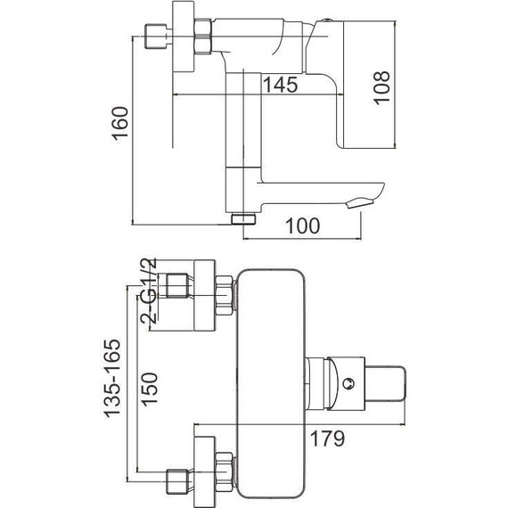 Смеситель для ванны Gerhans K13015W, белый/хром фото 3