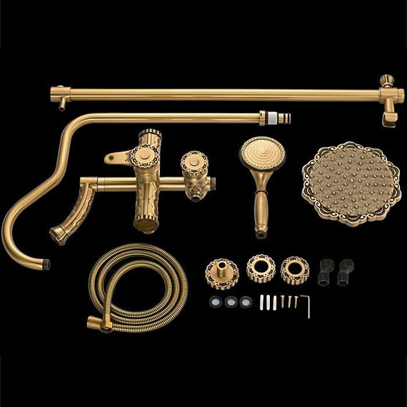 Душевая стойка Gerhans K19018, античная бронза фото 14