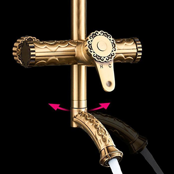 Душевая стойка Gerhans K19018, античная бронза фото 8