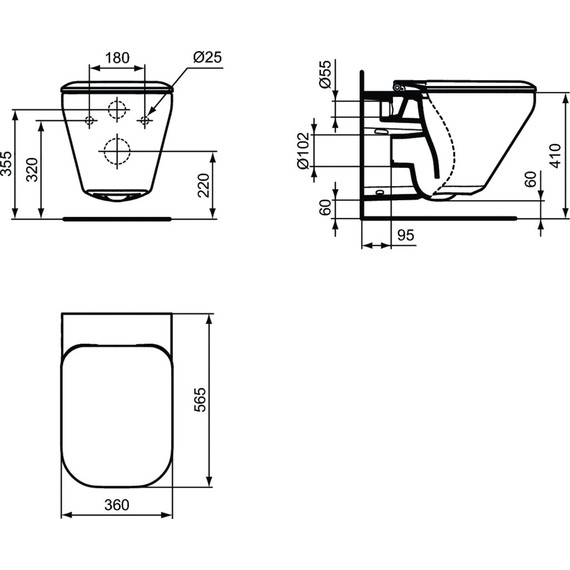 Унитаз подвесной Ideal Standard Tonic II AquaBlade K316701 с крышкой микролифт фото 6