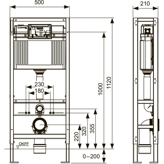 Инсталляция для подвесного унитаза TECEconstruct (h = 1120 мм) 9500393 - 3 Инсталляция для подвесного унитаза TECEconstruct (h = 1120 мм) 9500393 фото 3