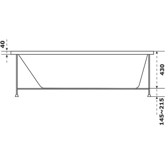Ванна акриловая Bas Нирвана 180х80 см, Размер - мм: 1800х800 фото 6