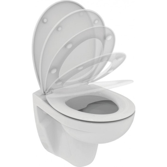 Унитаз подвесной Ideal Standard Eurovit Rimless K881201 с крышкой микролифт - 3 Унитаз подвесной Ideal Standard Eurovit Rimless K881201 с крышкой микролифт фото 3