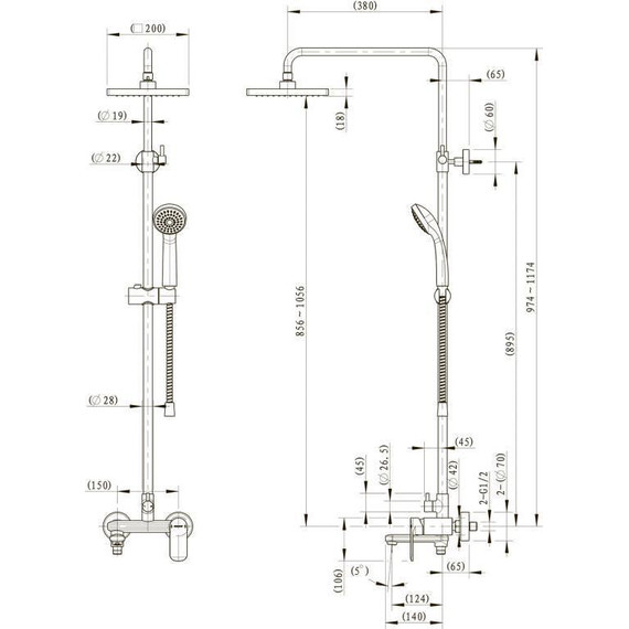 Душевая стойка BRAVAT OPAL F6125183CP-A-RUS - 8 Душевая стойка BRAVAT OPAL F6125183CP-A-RUS фото 8