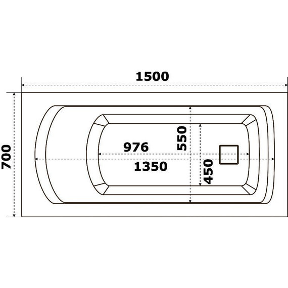 Ванна акриловая Bas Аякс 150х70 см, Размер - мм: 1500х700 фото 7