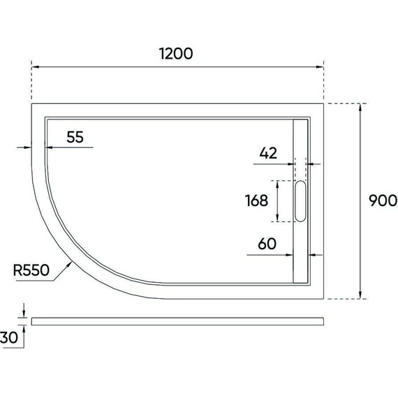 Поддон Veconi Tezeo stone 120х90 см TZ06R-12090A-01-19C3 R - 2 Поддон Veconi Tezeo stone 120х90 см TZ06R-12090A-01-19C3 R фото 2