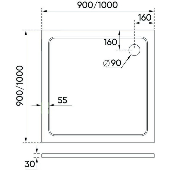 Поддон Veconi Tezeo stone 90х90 см TZ08-90K-01-19C3 - 2 Поддон Veconi Tezeo stone 90х90 см TZ08-90K-01-19C3 фото 2