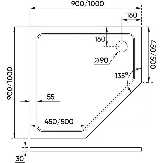 Поддон Veconi Tezeo stone 90х90 см TZ12-90T-01-19C3 - 2 Поддон Veconi Tezeo stone 90х90 см TZ12-90T-01-19C3 фото 2
