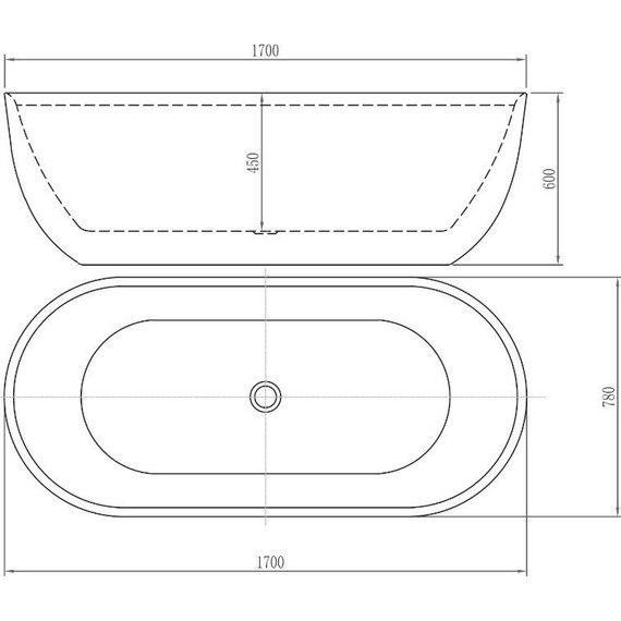 Ванна отдельностоящая Aquanet Delight 170х78 см 208600 - 4 Ванна отдельностоящая Aquanet Delight 170х78 см 208600 фото 4