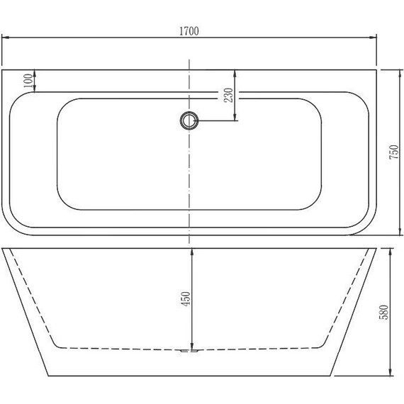 Ванна акриловая Aquanet Family Perfect 170х75 см 260050, белый, Размер - мм: 1700х750 - 8 Ванна акриловая Aquanet Family Perfect 170х75 см 260050, белый, Размер - мм: 1700х750 фото 8