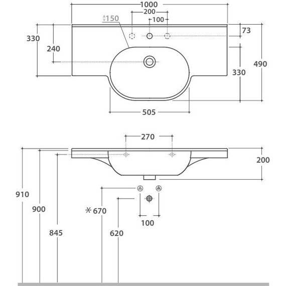 Раковина подвесная Globo Mode 100 см ME100BI*1 - 6 Раковина подвесная Globo Mode 100 см ME100BI*1 фото 6