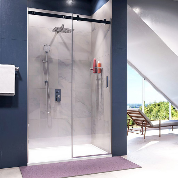 Душевая дверь WasserKraft Alme 130 см 15R30 (стекло 8 мм), хром/прозрачное фото 4