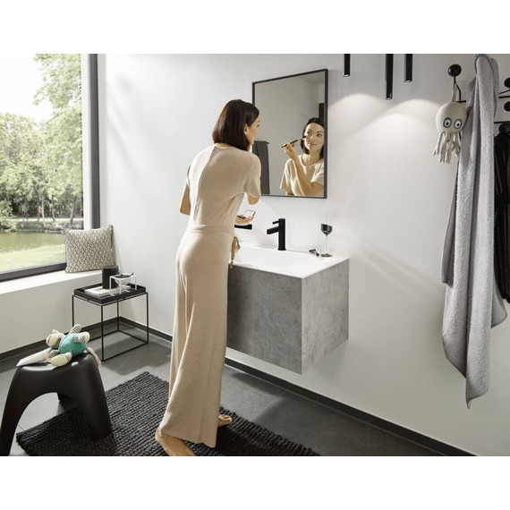 Смеситель для раковины Hansgrohe Finoris 76020670, черный матовый фото 2