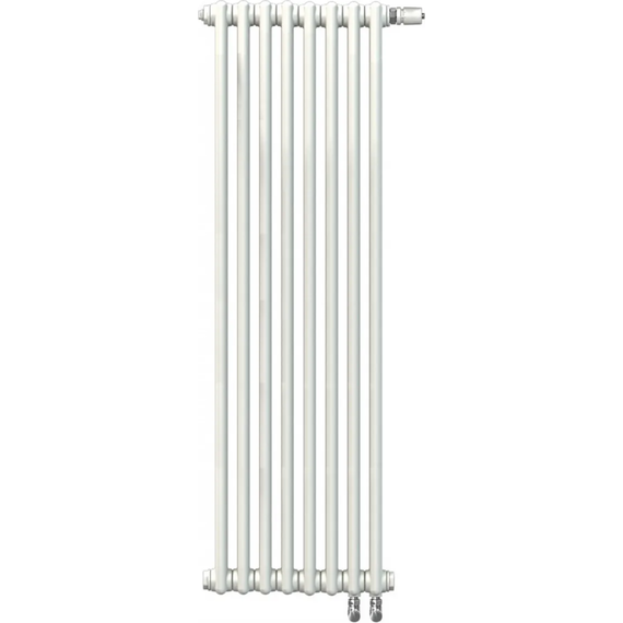 Вертикальный радиатор Zehnder Charleston 2180 390х1790 мм (8 секций) нижнее подключение, белый фото 