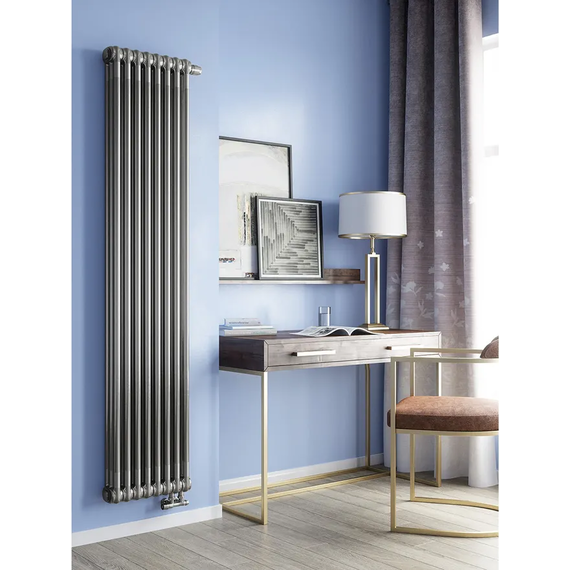 Вертикальный радиатор Zehnder Charleston 2180 390х1790 мм (8 секций) нижнее подключение фото 2