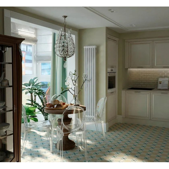 Вертикальный радиатор Zehnder Charleston 3180 300х1800 мм (6 секций) нижнее подключение фото 2