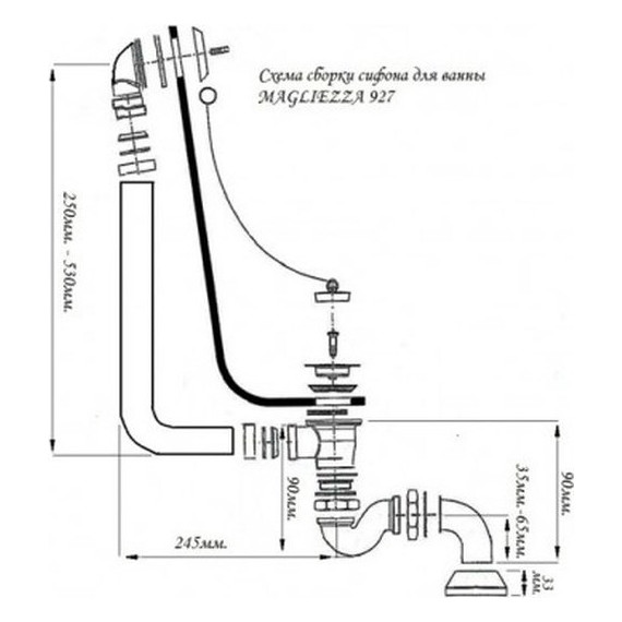 Слив-перелив Magliezza 927CR фото 2