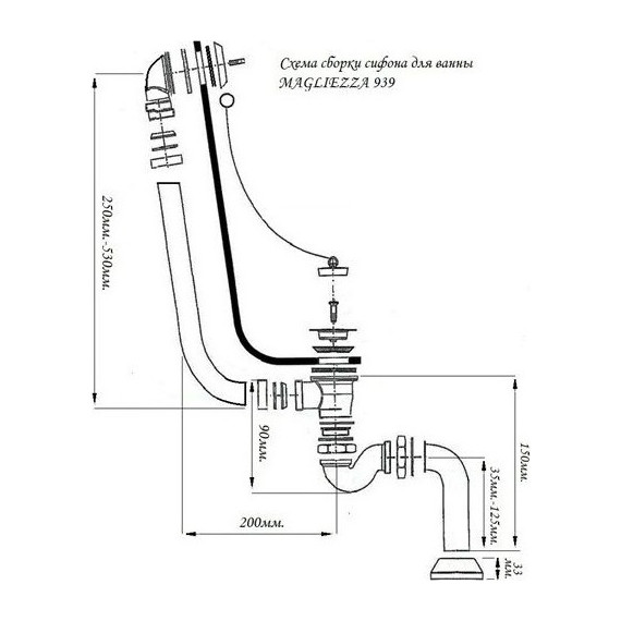 Слив-перелив Magliezza 939CR фото 2