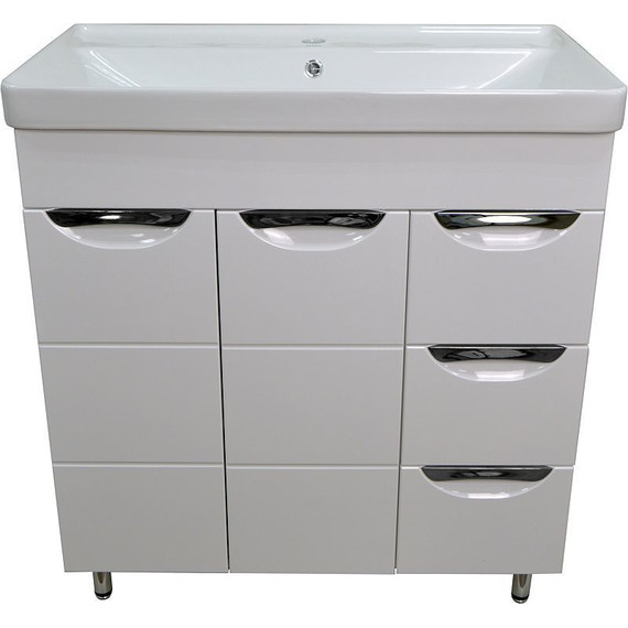 Тумба напольная с раковиной Стиль Соло 80/3 см, белый - 4 Тумба напольная с раковиной Стиль Соло 80/3 см, белый фото 4