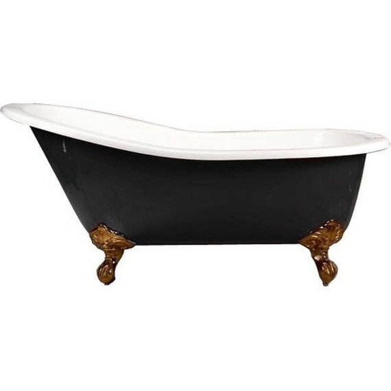 Ванна отдельностоящая Magliezza Gracia BR 170x76 см, черный (ножки бронза) фото 
