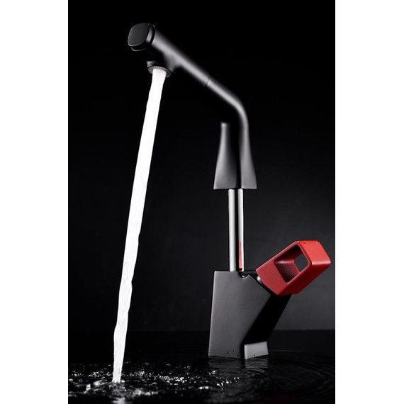 Смеситель для кухни Lemark Soul LM6008BR, черный/красный - 4 Смеситель для кухни Lemark Soul LM6008BR, черный/красный фото 4