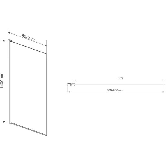 Шторка для ванны Vincea 80 см VSB-11800CGB, черный/тонированное - 2 Шторка для ванны Vincea 80 см VSB-11800CGB, черный/тонированное фото 2