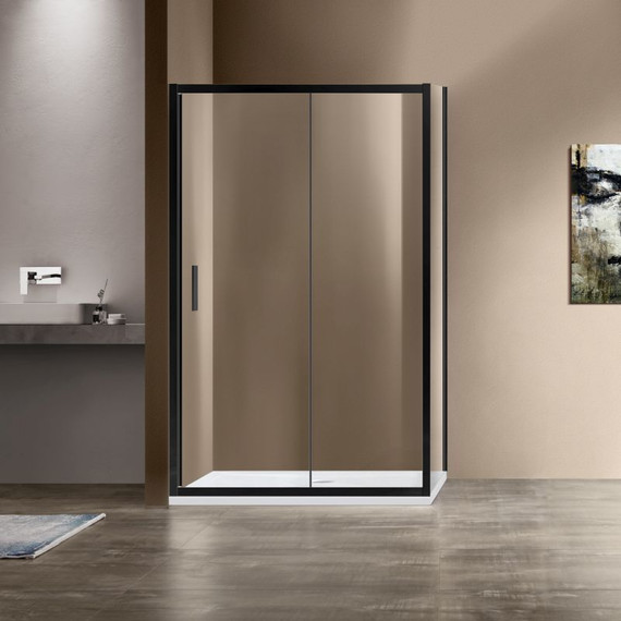 Душевое ограждение Vincea Garda 120x80 см VSR-1G8012CLB, черный/прозрачное фото 