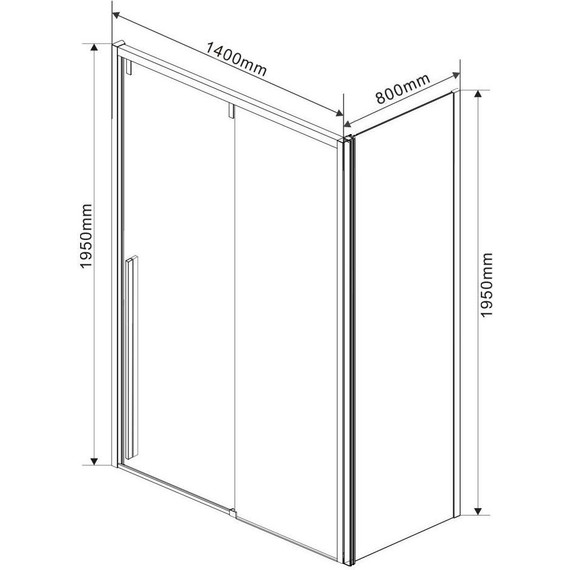 Душевое ограждение Vincea Lugano 140x80 см VSR-1L8014CLB-1 (стекло 8 мм), черный/прозрачное - 2 Душевое ограждение Vincea Lugano 140x80 см VSR-1L8014CLB-1 (стекло 8 мм), черный/прозрачное фото 2
