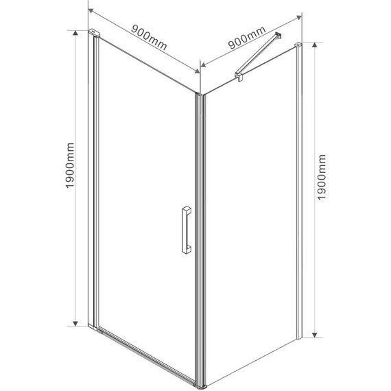Душевое ограждение Vincea Orta 90x90 см VSR-1O9090CLB, черный/прозрачное - 2 Душевое ограждение Vincea Orta 90x90 см VSR-1O9090CLB, черный/прозрачное фото 2