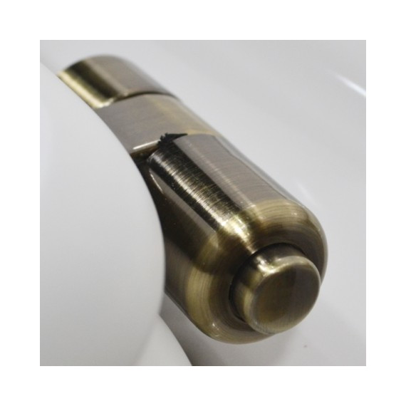 Сиденье с крышкой для унитаза Magliezza микролифт 9000B-BR, петли бронза фото 3