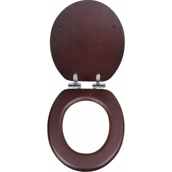 Сиденье с крышкой для унитаза Magliezza микролифт 9000M-CR, махагон матовый, петли хром - 2 Сиденье с крышкой для унитаза Magliezza микролифт 9000M-CR, махагон матовый, петли хром фото 2