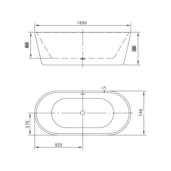 Ванна отдельностоящая Art&Max 165x72 см AM-200-1650-720 фото 3