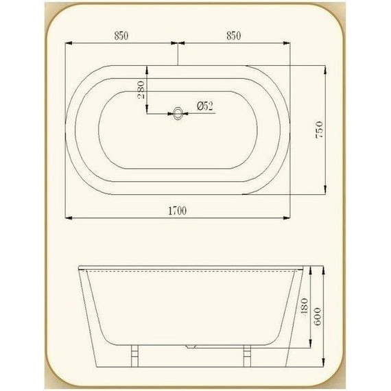 Ванна отдельностоящая Magliezza Rosabella 170x75 см фото 6