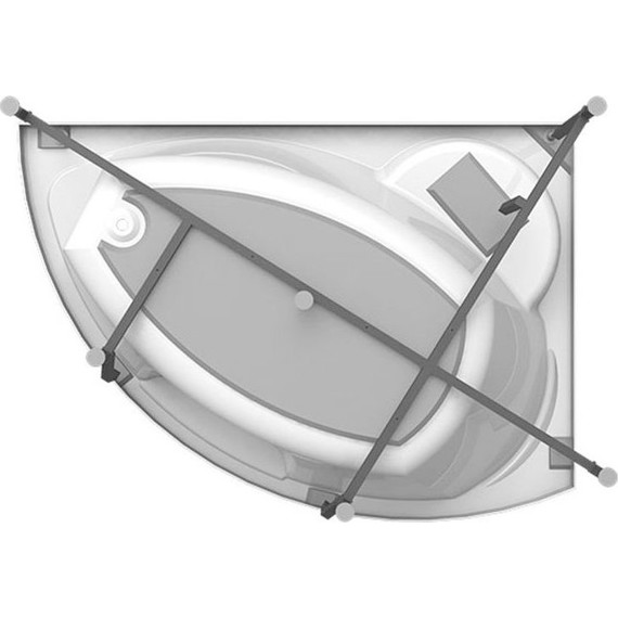 Ванна акриловая Радомир Алари 168x120 см L (в комплекте каркас) фото 12