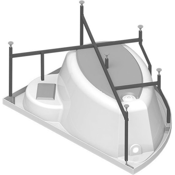 Ванна акриловая Радомир Алари 168x120 см L (в комплекте каркас) фото 11