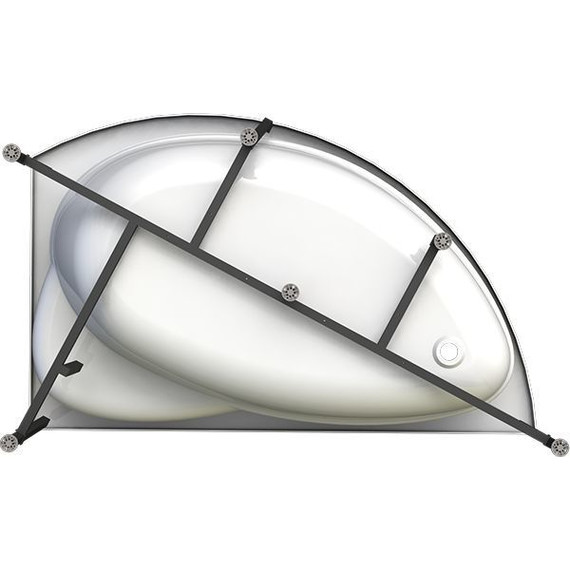 Ванна акриловая Радомир Модерна 160x100 см R (в комплекте каркас) фото 7