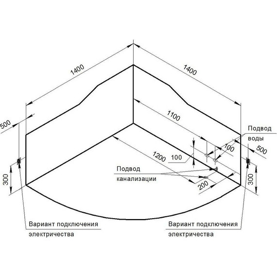 Ванна акриловая Радомир Сорренто 140x140 см (в комплекте каркас и сифон), Размер - мм: 1400х1400 - 5 Ванна акриловая Радомир Сорренто 140x140 см (в комплекте каркас и сифон), Размер - мм: 1400х1400 фото 5