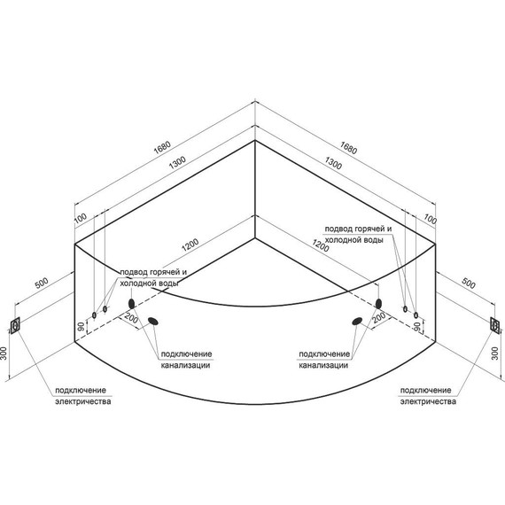 Ванна гидромассажная Радомир Филадельфия 168x168 см (Гидромассаж "Стандарт" Gold) фото 3