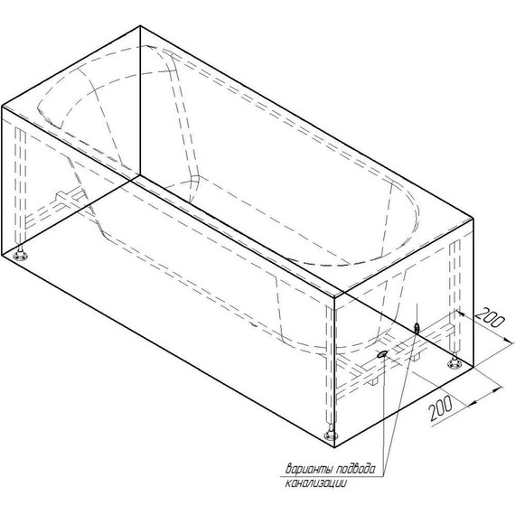 Ванна гидромассажная Радомир Николь 168x70 см (Гидромассаж "Актив") фото 3
